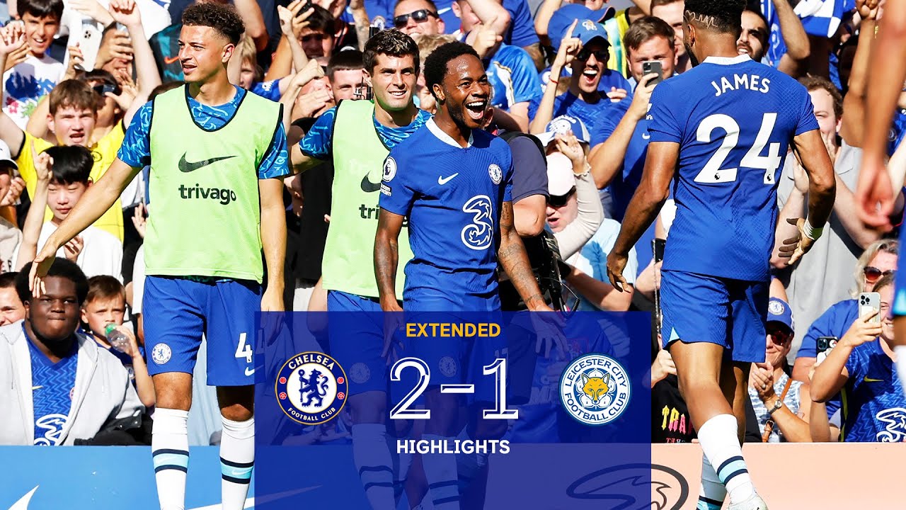 Chelsea 2-1 Leicester | Sterling Scores First Chelsea Goals | Extended Premier League Highlights background