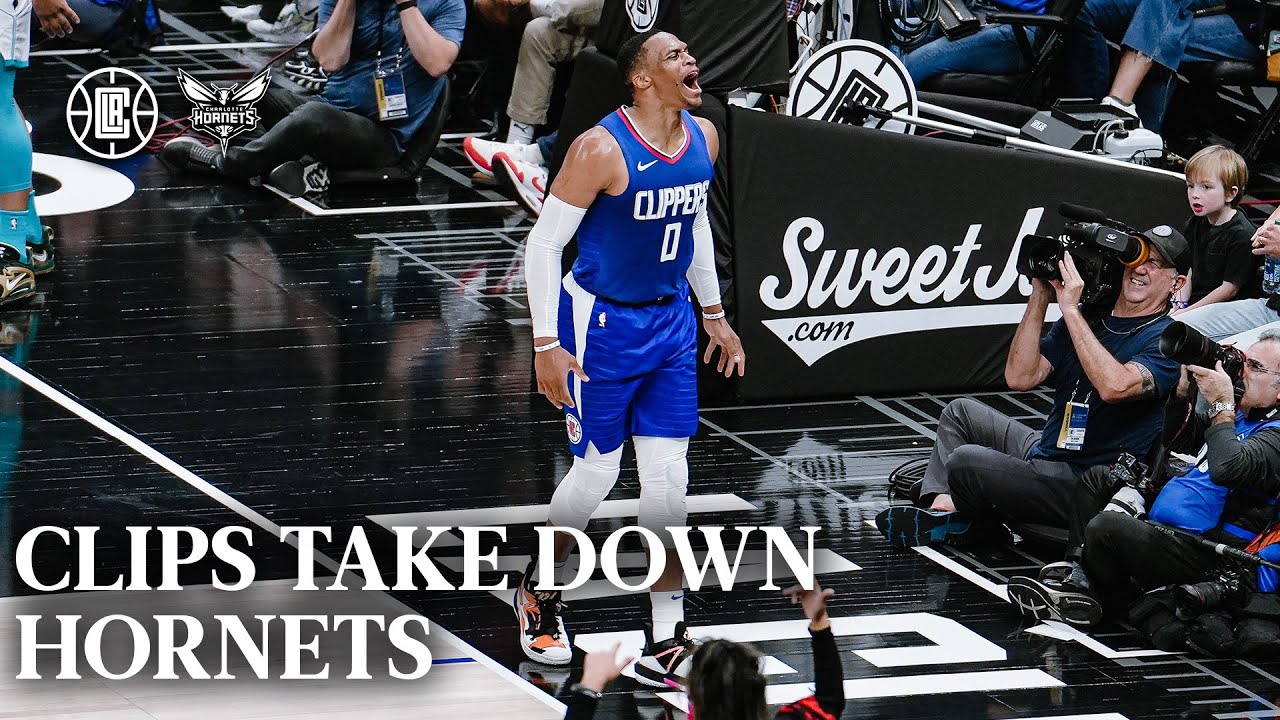 Westbrook double-double and Harden hot from 3 take down the Hornets | LA Clippers Highlights