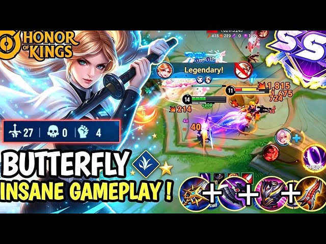 BUTTERFLY! COMPLETE DOMINATION! 27 KILLS & 0 DEATHS! ЁЯдп HONOR OF KINGS