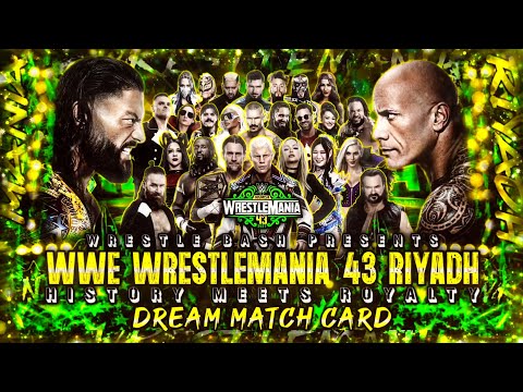 WWE WrestleMania 43 Dream Match Card background
