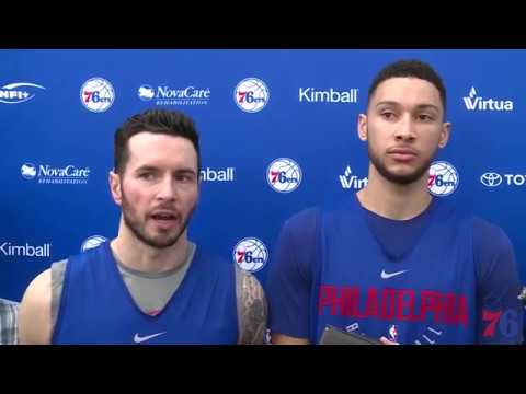 JJ Redick / Ben Simmons | Media Availability (4.13.18)