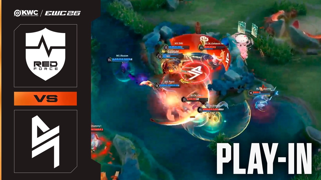LOSER IS OUT! Nongshim RedForce vs. Blacklist International | KWC at EWC 26 - Play-ins - Highlights background