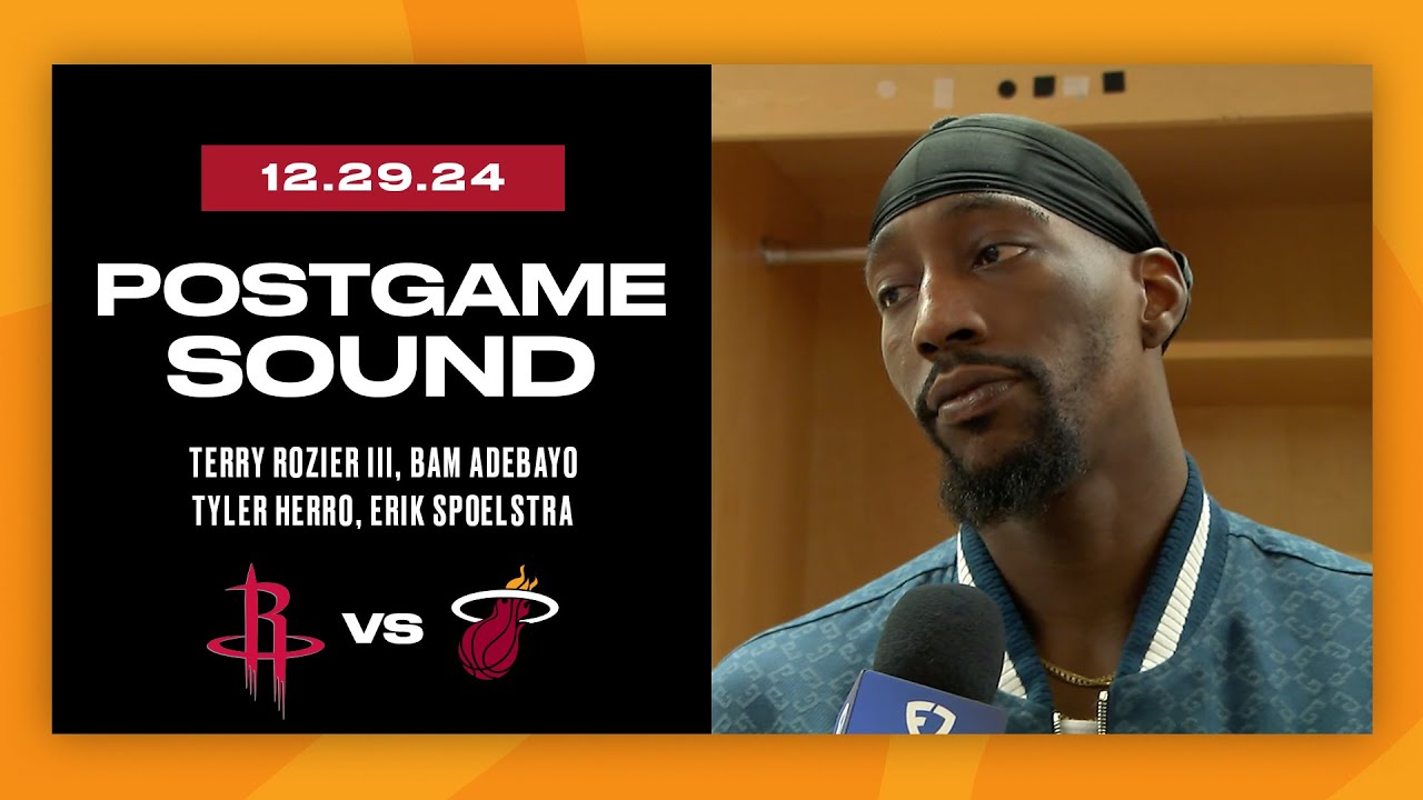 Terry Rozier III, Bam Adebayo, Tyler Herro, Erik Spoelstra | Postgame Interview | December 29, 2024 background