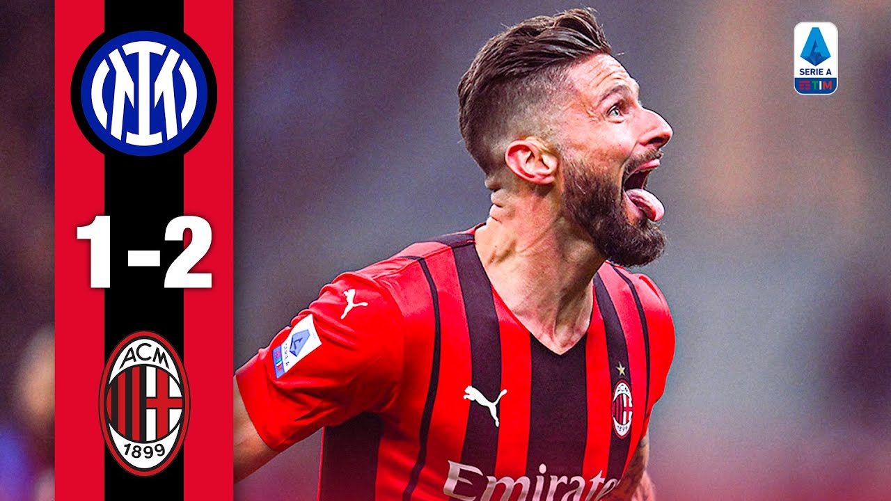 Olivier Giroud wins the derby! | Inter 1-2 AC Milan | Highlights Serie A background