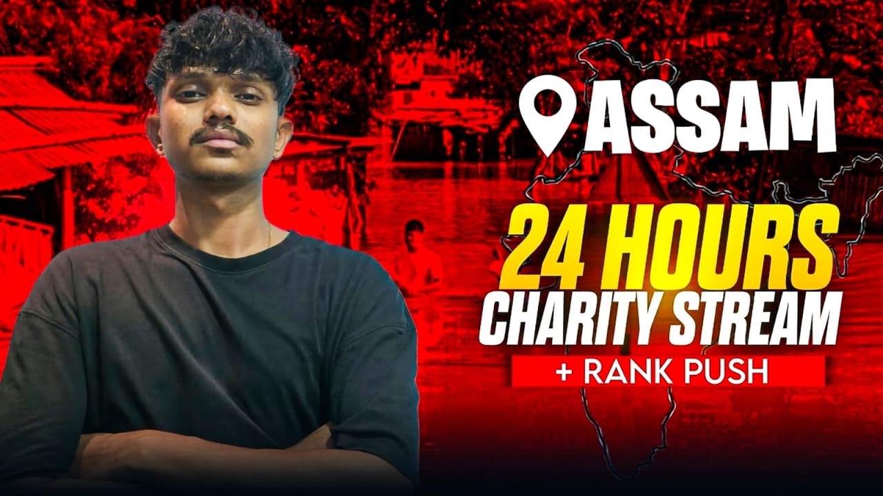 24 hours RANK PUSH || charity stream for assam flood || FREE FIRE MAX