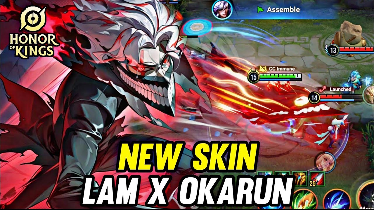 HOK : NEW SKIN LAM X OKARUN GAMEPLAY - HONOR OF KINGS