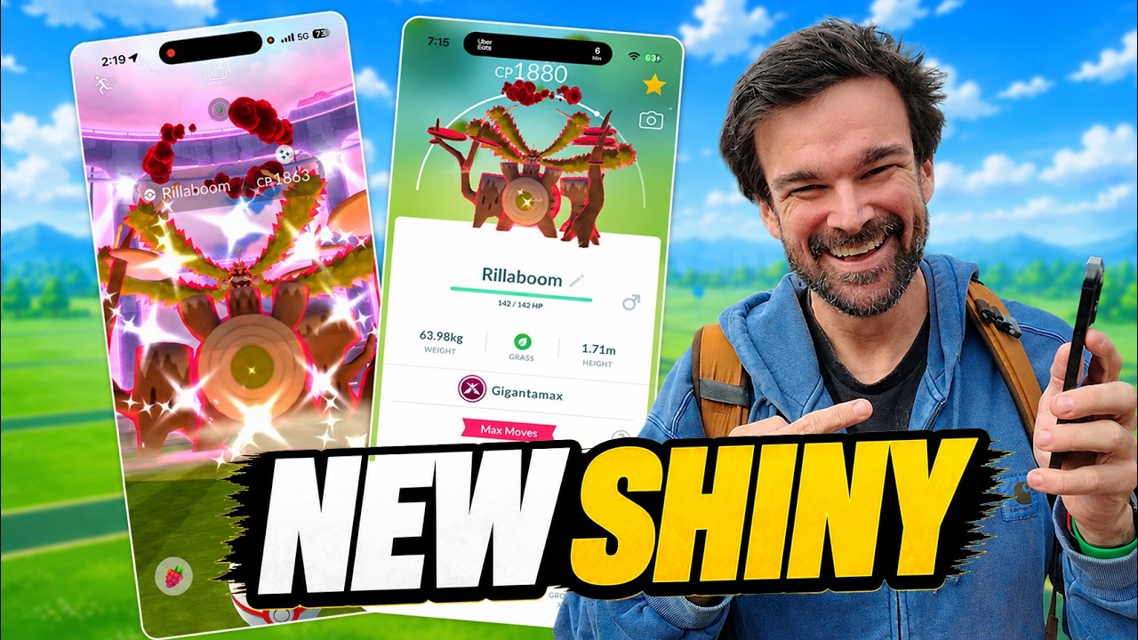 Gigantamax Rillaboom Pokemon Go - Full Max Battle Day & Shiny Hunt!