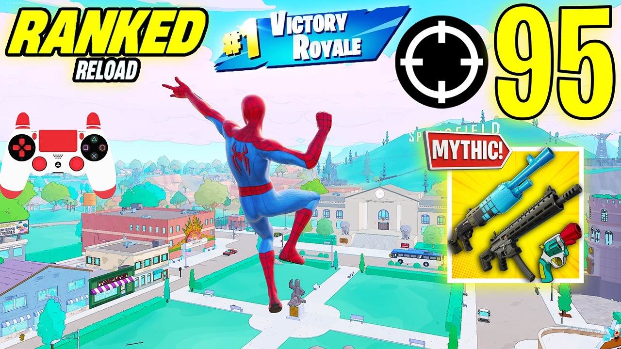 95 Elimination Squad "Ranked RELOAD” Gameplay Wins (NEW! Fortnite Chapter 7 PS4 Controller) background