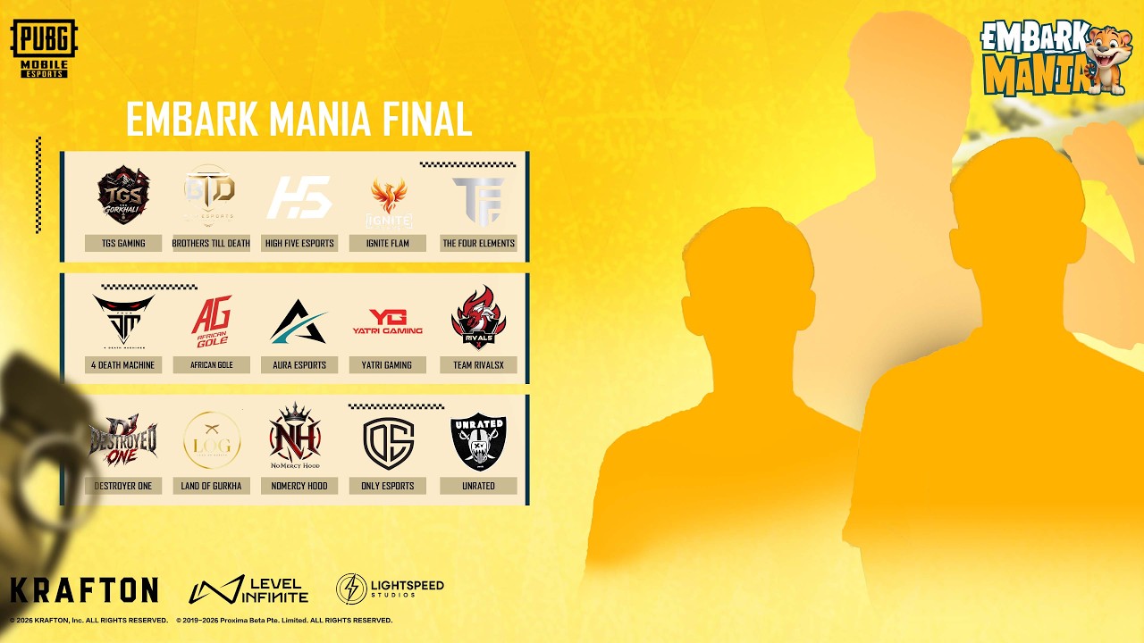Embark Mania - Pubg Tournament Grand Finale - 2026