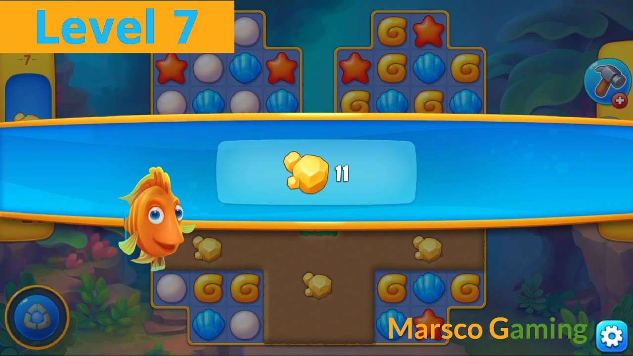 Fishdom – Level 7 | Match-3 Puzzle background