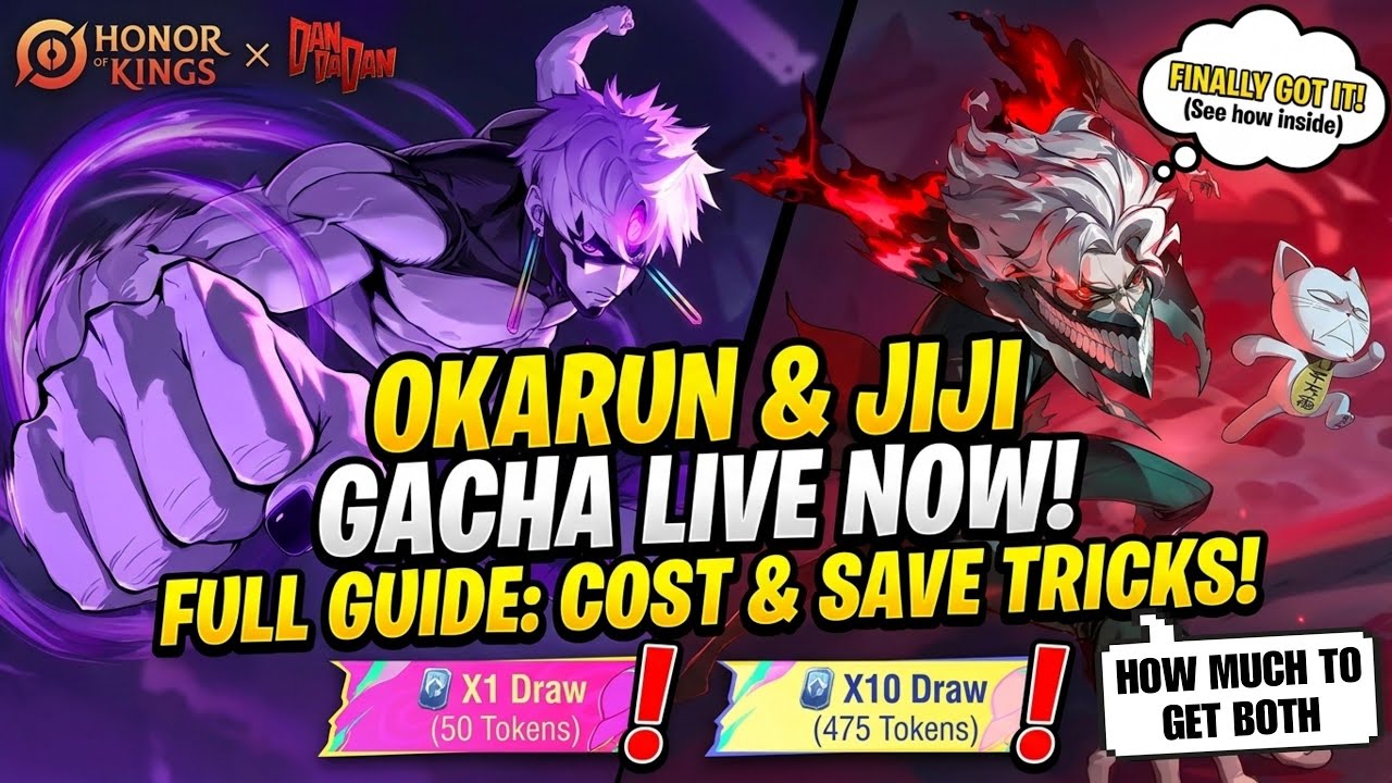 HONOR OF KINGS x DANDADAN: FULL GACHA GUIDE! How Much Tokens Do You Need? background