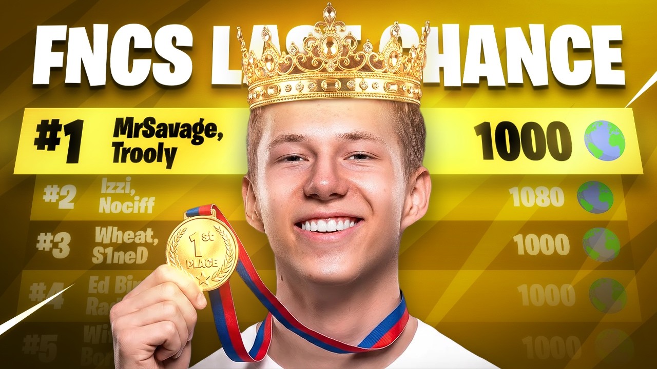 1st Place FNCS LAST CHANCE QUALIFIERS (Full Gameplay) background