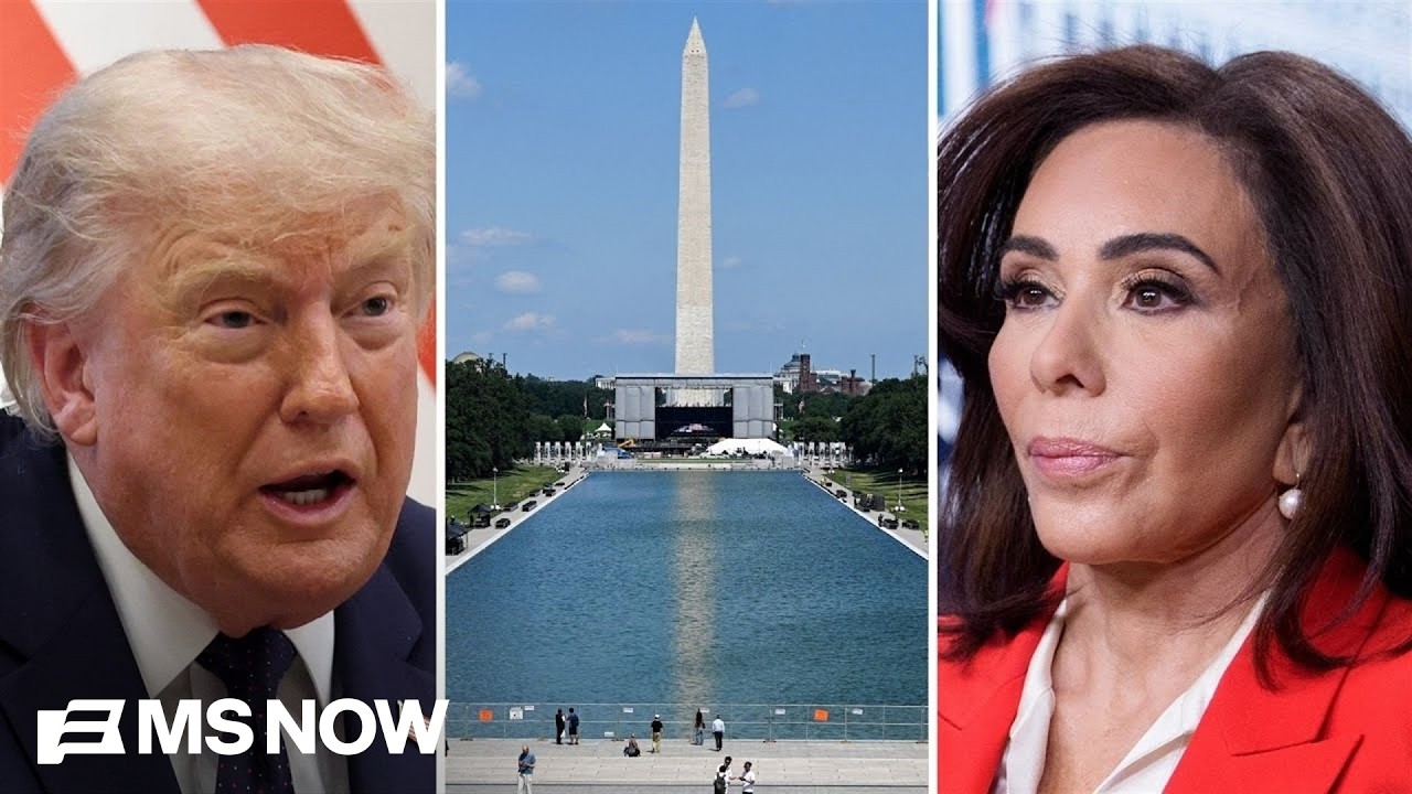 Trump LASHES out at his own DC attorney over DOJ admission Reflecting Pool damage wasn’t vandalism background