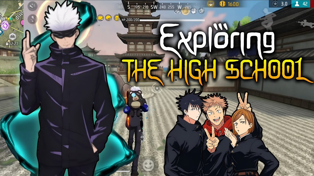 Satoru Gojo Exploring The High School (Bermuda) | Free Fire x Jujutsu Kaisen