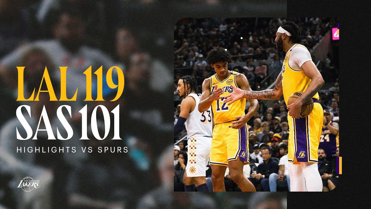 FULL HIGHLIGHTS: Lakers beat Spurs, Seven Players in Double Figures background