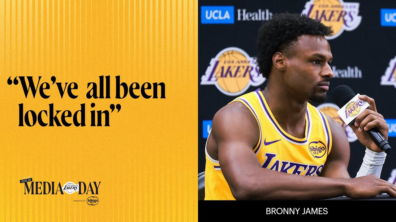 Bronny James Shares His Mindset Heading into the '25-26 Season | Lakers Media Day 2025