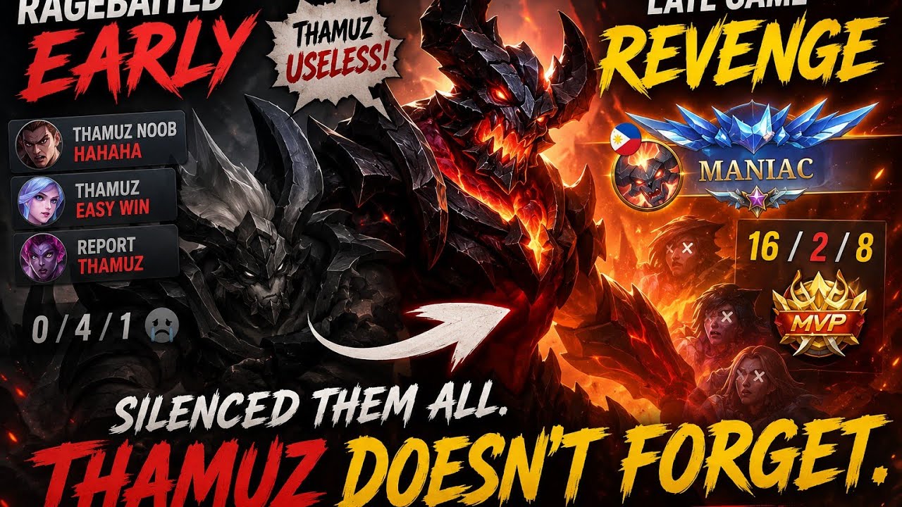 I Got Ragebaited At Early😡 Then I Got Revenge In Lategame💀 | Thamuz Gameplay Montage🤯 background