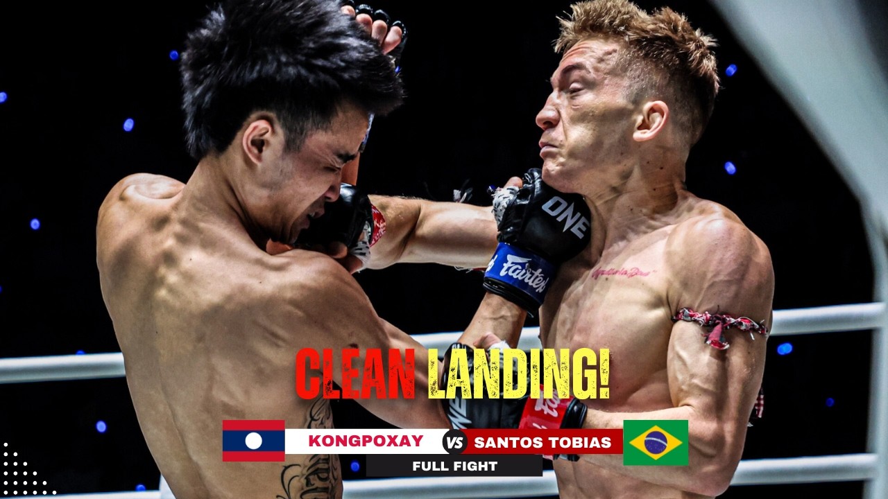 2 BRUTAL RIB SHOTS! Santos Tobias folds Kongpoxay in Round 1