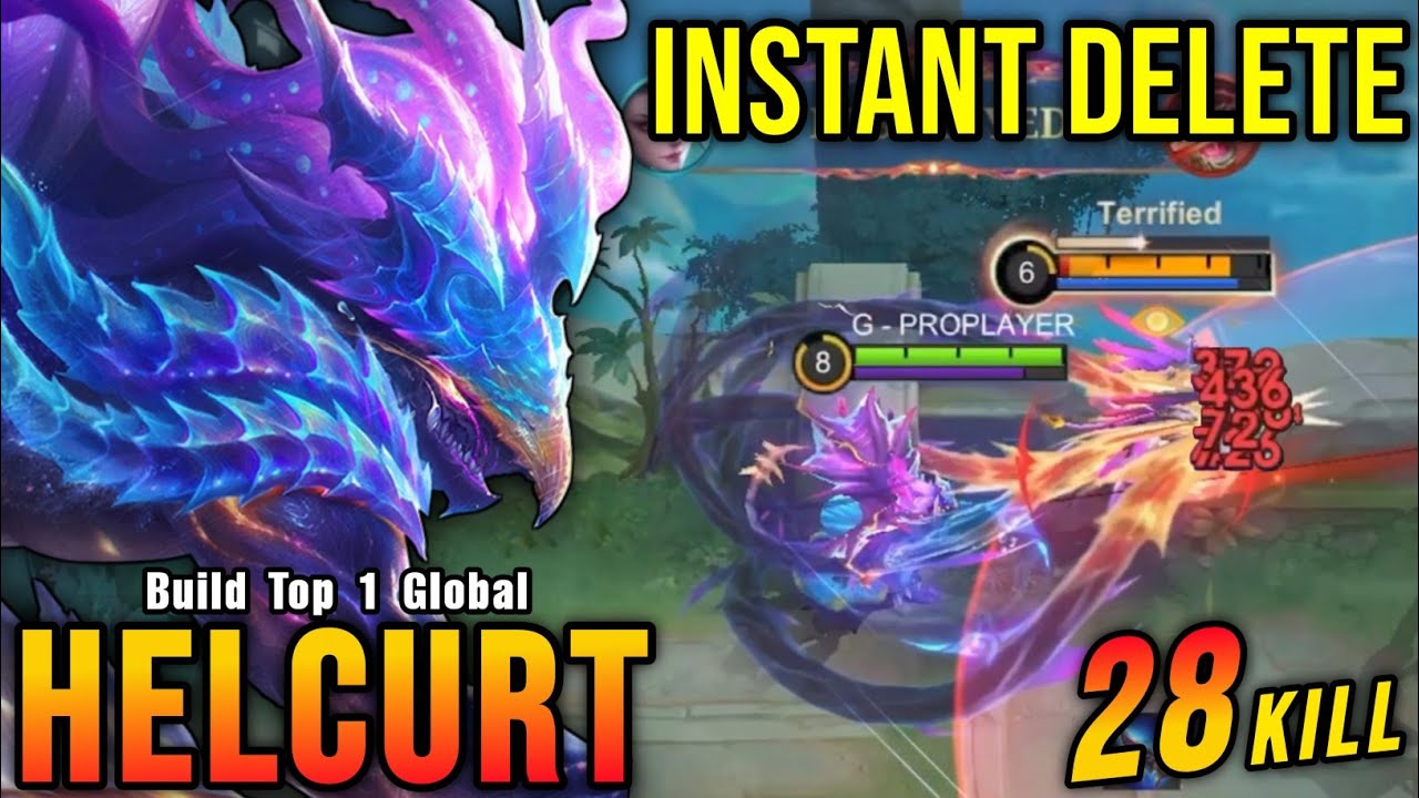 28 Kills!! Helcurt COLLECTOR Skin Instant Delete Enemies!! - Build Top 1 Global Helcurt ~ MLBB