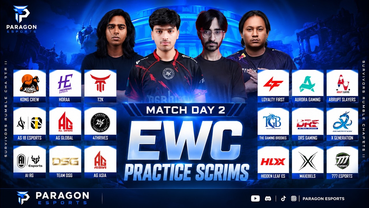 PUBGM 2026 EWC PRACTICE SCRIMS - DAY 2 MATCHES