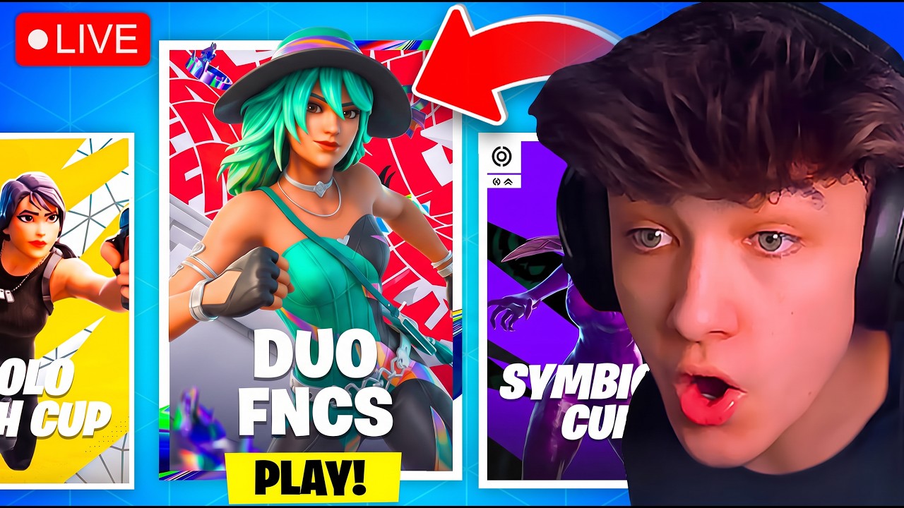 🔴LIVE! - DUO FNCS TOURNAMENT in FORTNITE! (Free Skin Early!)