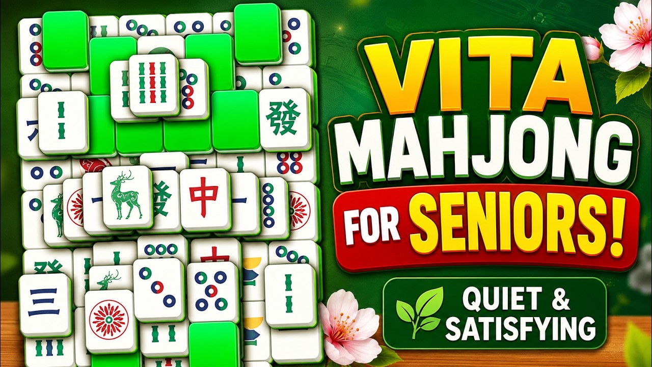 Vita Mahjong for Seniors | Quiet and Satisfying Gameplay background