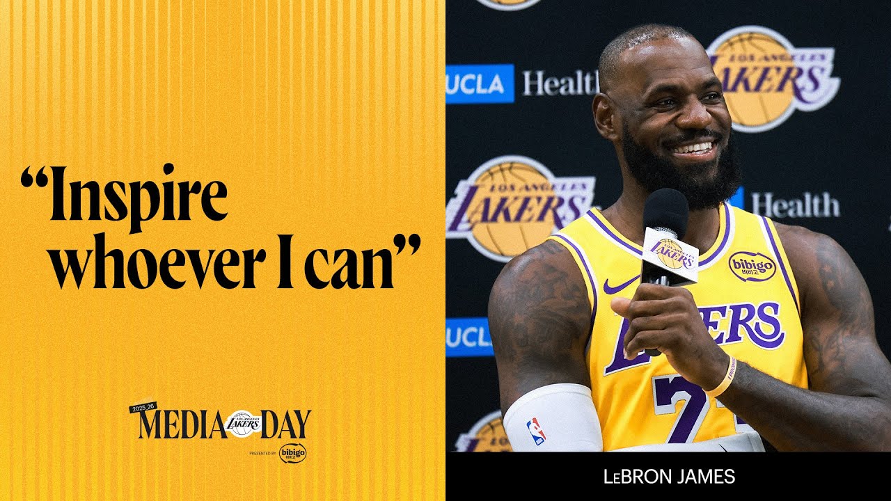 LeBron Speaks: His Current Motivation and Off-Season Additions | Lakers Media Day 2025 background