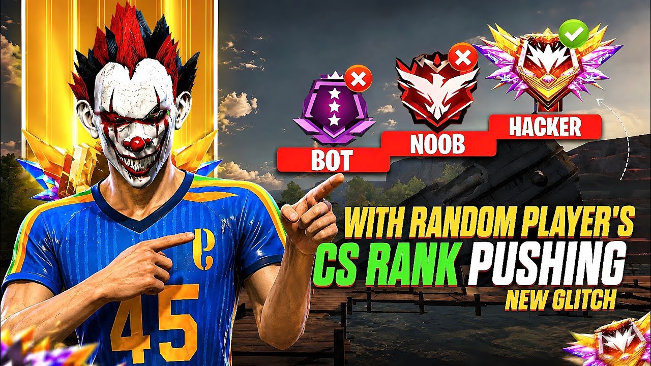 (100% Working ✅) How To Push Grandmaster In Cs Rank With Random Player | Cs Rank Push Tips & Tricks background