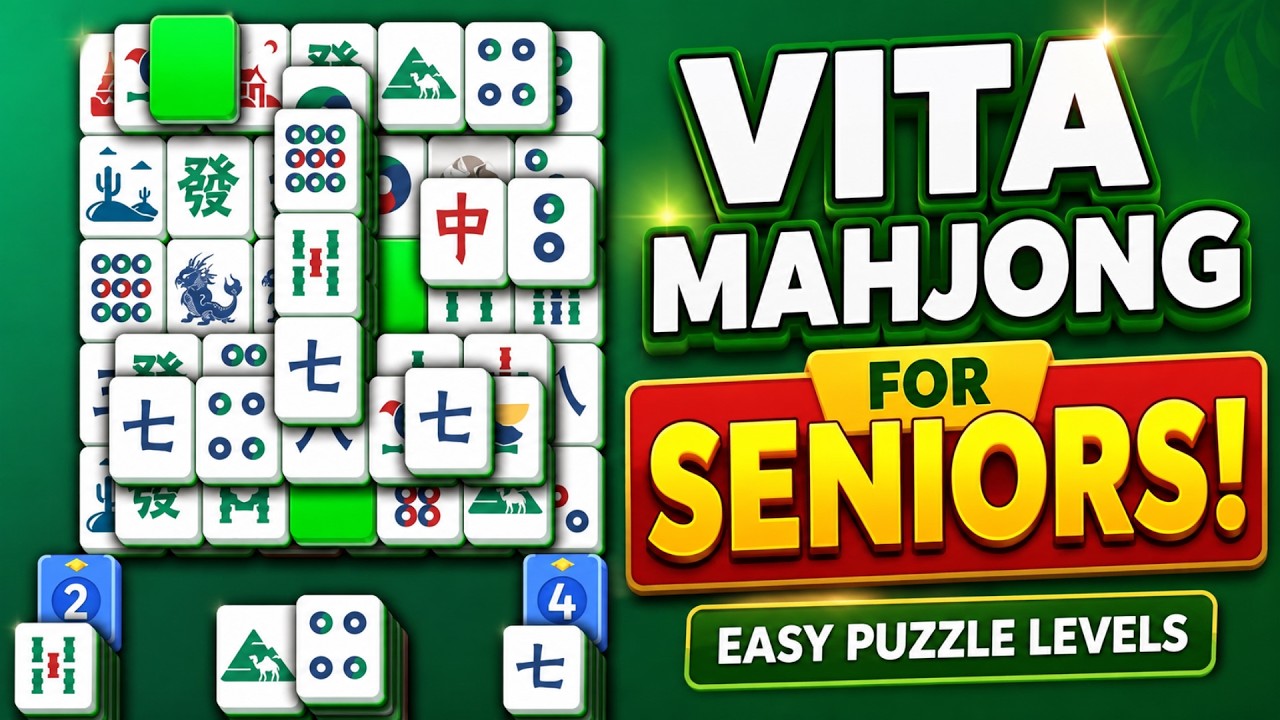Vita Mahjong Senior Gameplay | Easy Puzzle Levels