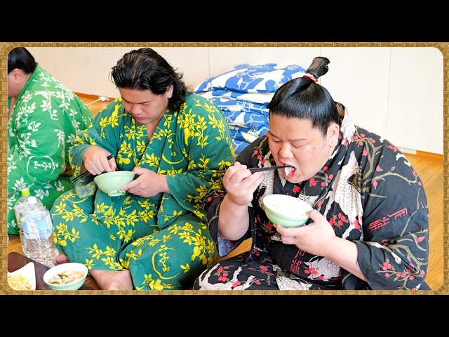 【相撲飯】もろこし焼きそば・青椒肉絲・コールスロー|朝稽古『🍚番:小滝山・相馬・駿太・高原』