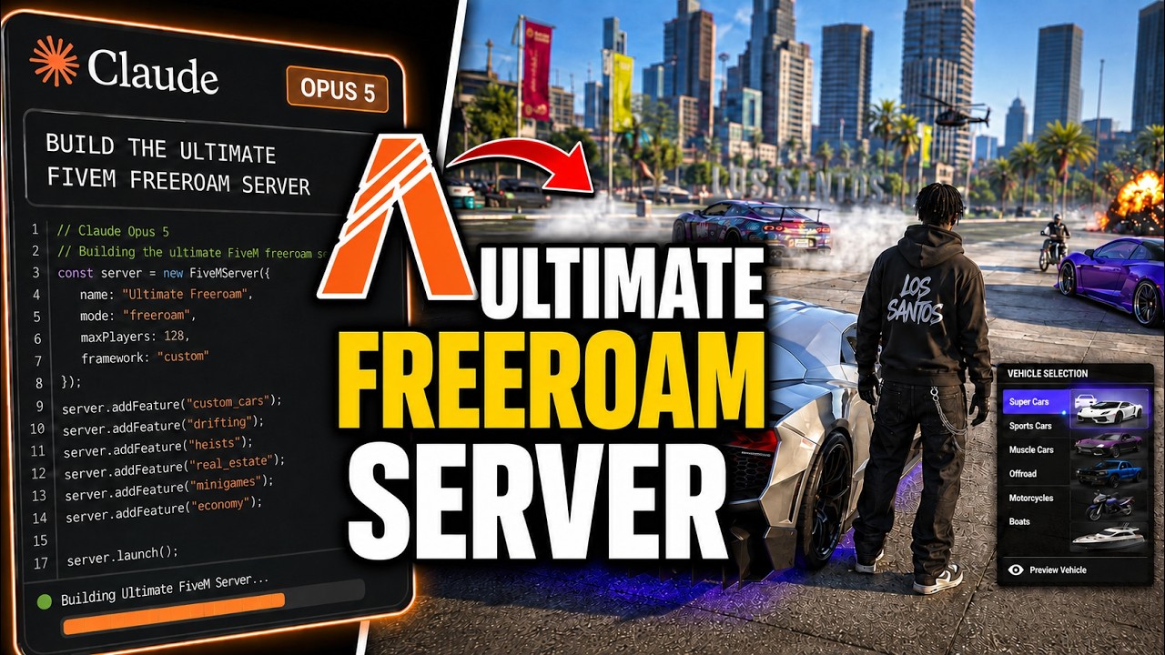 I Asked Claude Opus 5 to Make a FiveM Freeroam Server... INSANE!