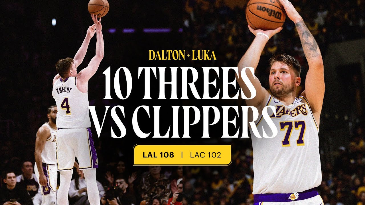 Luka and Dalton Combine for TEN THREES vs Clippers! background