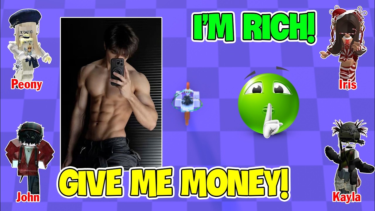 TEXT To Speech Emoji Groupchat Conversations | Rich Girl Uses Money And Robux To Buy My Love background