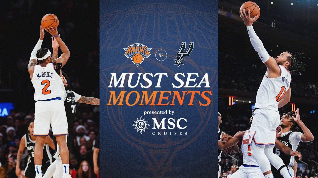 FULL Game Highlight: Knicks defeat San Antonio Spurs at home | December 25, 2024 background