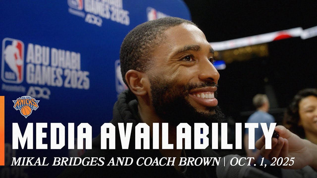 Mikal Bridges and Coach Mike Brown Post Practice Media | October 1, 2025 background