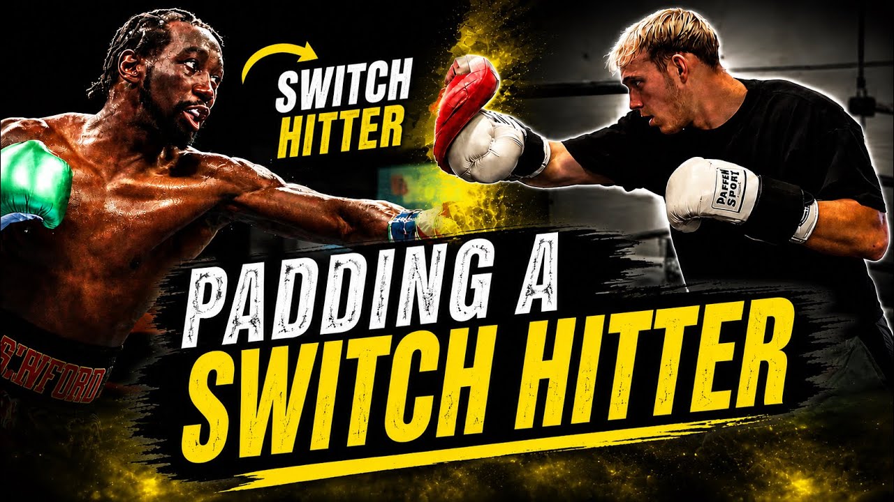 Padding a Switch hitter #padwork #boxing background