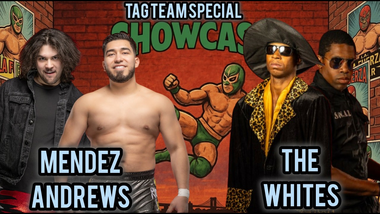Warriors Showcase - Roger Mendez & Nick Andrews v Jalen White & Andrew Williams background