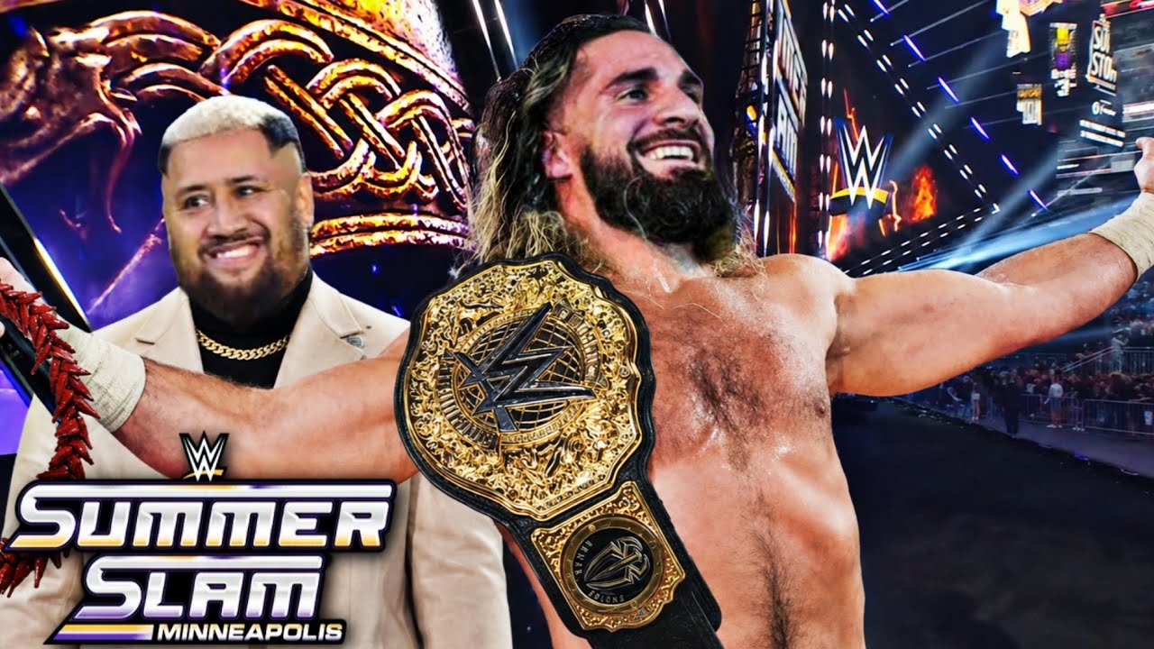 Roman Reigns Vs Seth Rollins Full Match WWE Summerslam 2026 Highlights background