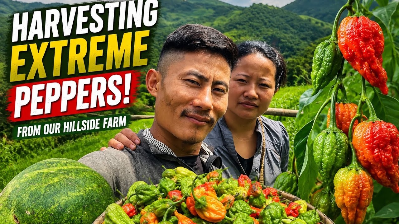 King chilli Harvest!Explore beautiful jhum field