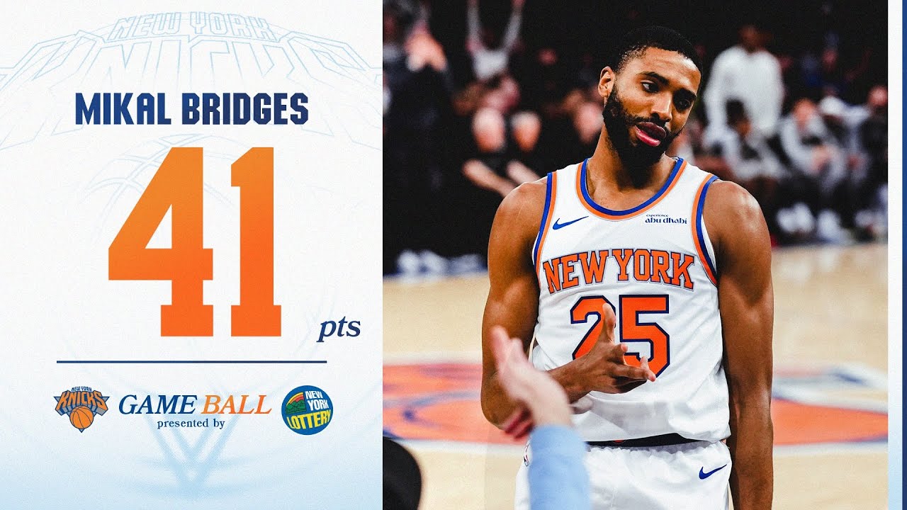 Mikal Bridges DOMINATES with 41 PTS against the San Antonio Spurs | December 25, 2024 background