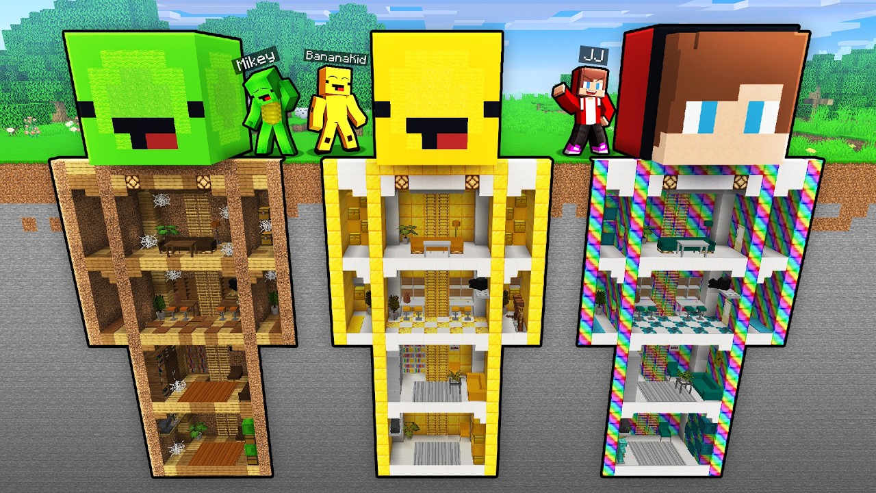 JJ vs Mikey vs Banana Kid: STRANGE STATUE BATTLE in Minecraft...