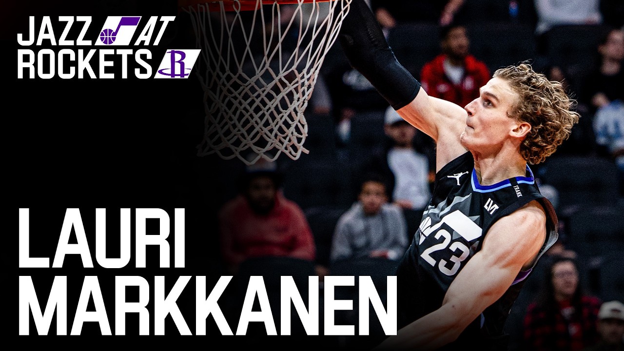LAURI MARKKANEN goes for 29 IN HOUSTON 🤠 | UTAH JAZZ background