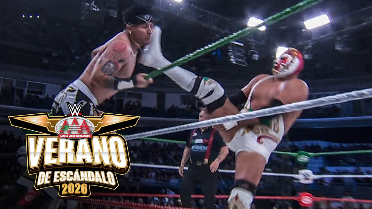 Galeno & Hijo de Dr Wagner Jr takes down Drago & Dinamico: AAA Verano de Escándalo highlights background