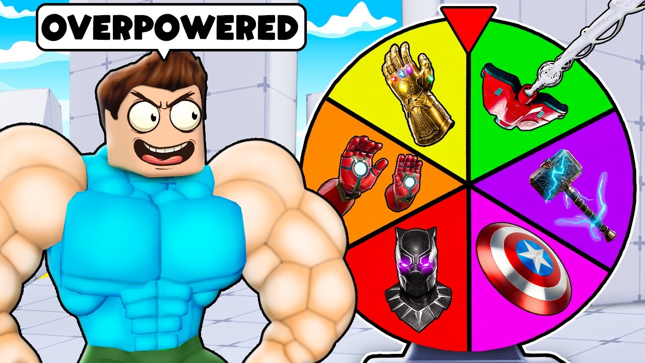I USED SUPERHERO SPIN THE WHEEL IN RIVALS ROBLOX !! background