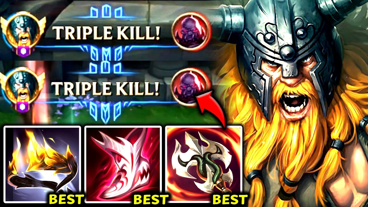 OLAF TOP IS LITERALLY FREE WINS & I SHOW YOU WHY! (S- TIER) - 2026 Olaf TOP Gameplay Guide background