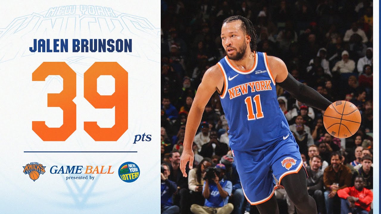 Jalen Brunson LEADS THE WAY with 39 points at New Orleans Pelicans | December 21, 2024 background