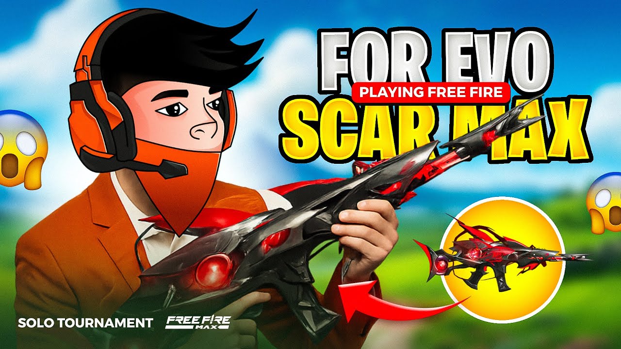 Playing Free Fire Solo Tournament ☠️| For Rare Evo Scar Max 🔫| Shreyash!op background