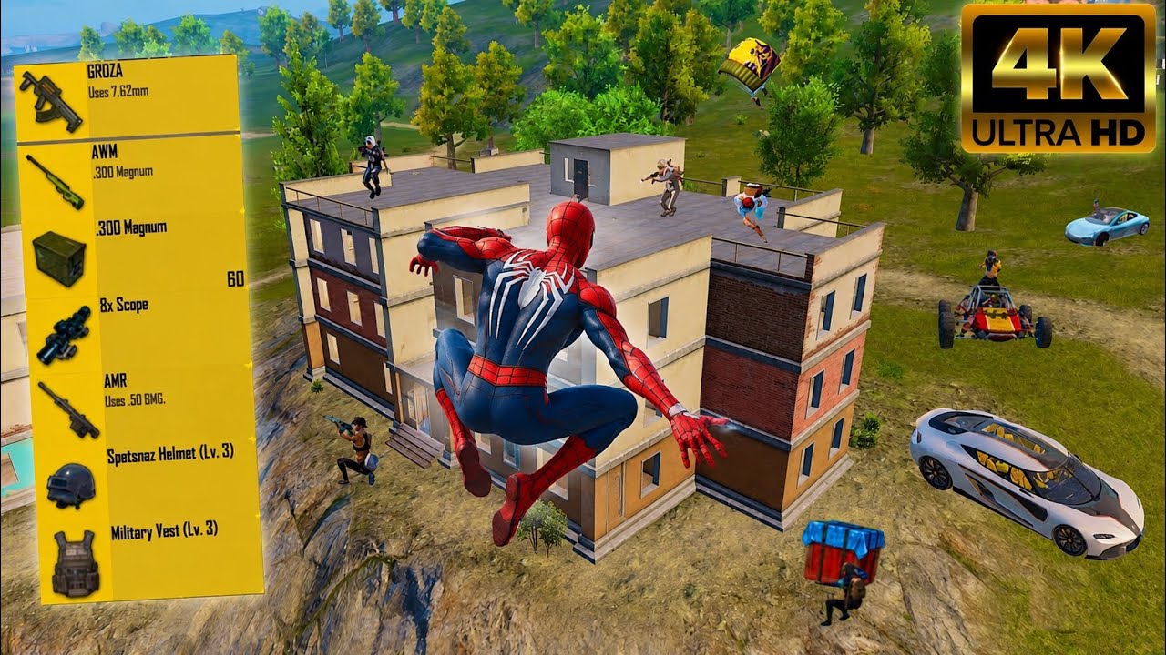 MY REALLY BEST LANDING GAMEPLAY IN SPIDERMAN MODE ЁЯФе pubg mobile bgmi