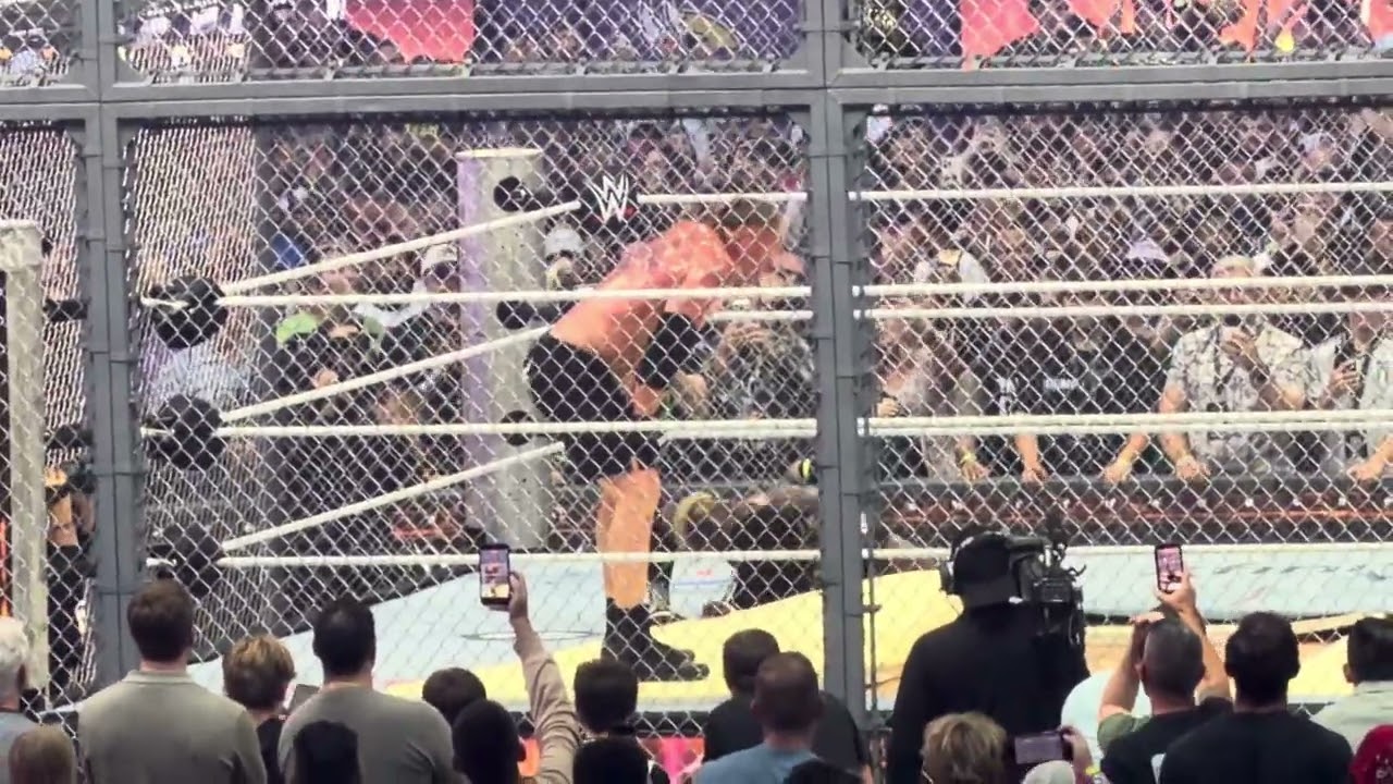 Brock Lesnar hits Tombstone Piledriver on Oba Femi - SummerSlam 2026