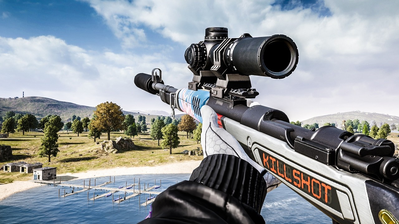 This PUBG Game Had It All - P90 + Suppressed Kar98k background